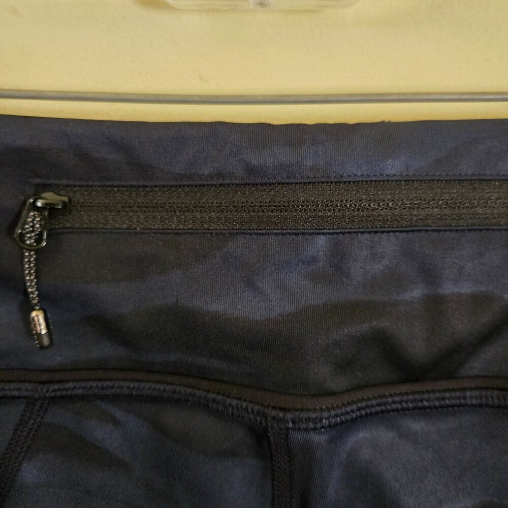 Lululemon Pace Rival Crop Full On Legging Mini Coast Deep Navy Camo Black Size 4 - Picture 10 of 11